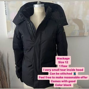 Final offer MACKAGE goose down long sleeve black puffer jacket